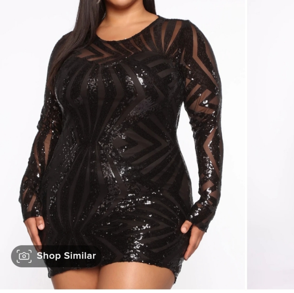 Black Sequins Dress